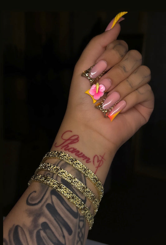 8mm Gold Nugget Bracelet