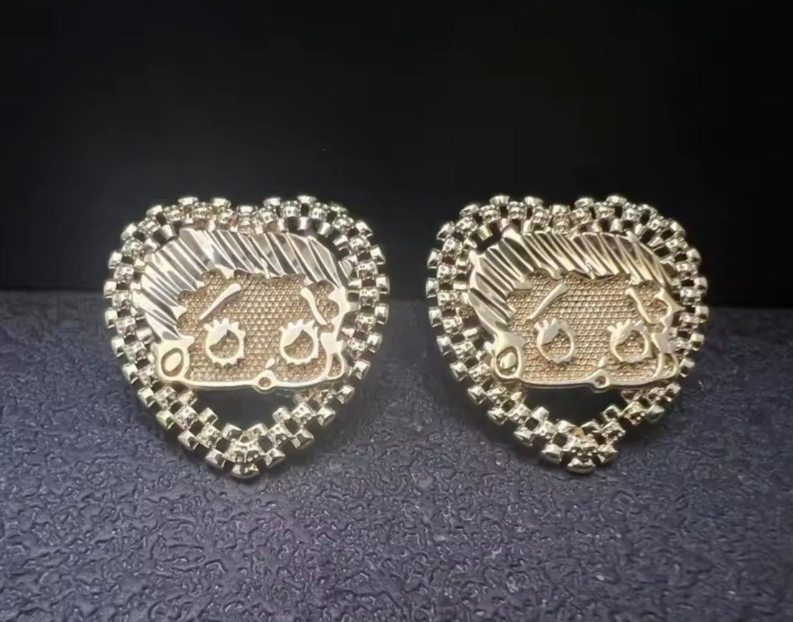 BB Heart Nugget Studs