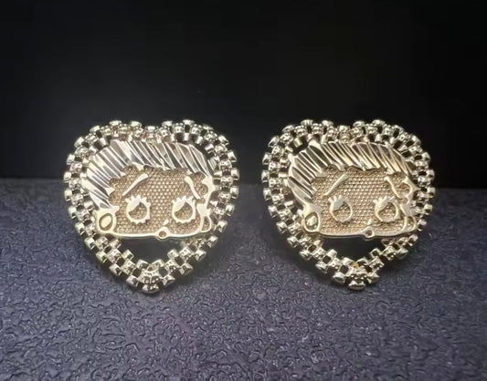 BB Heart Nugget Studs