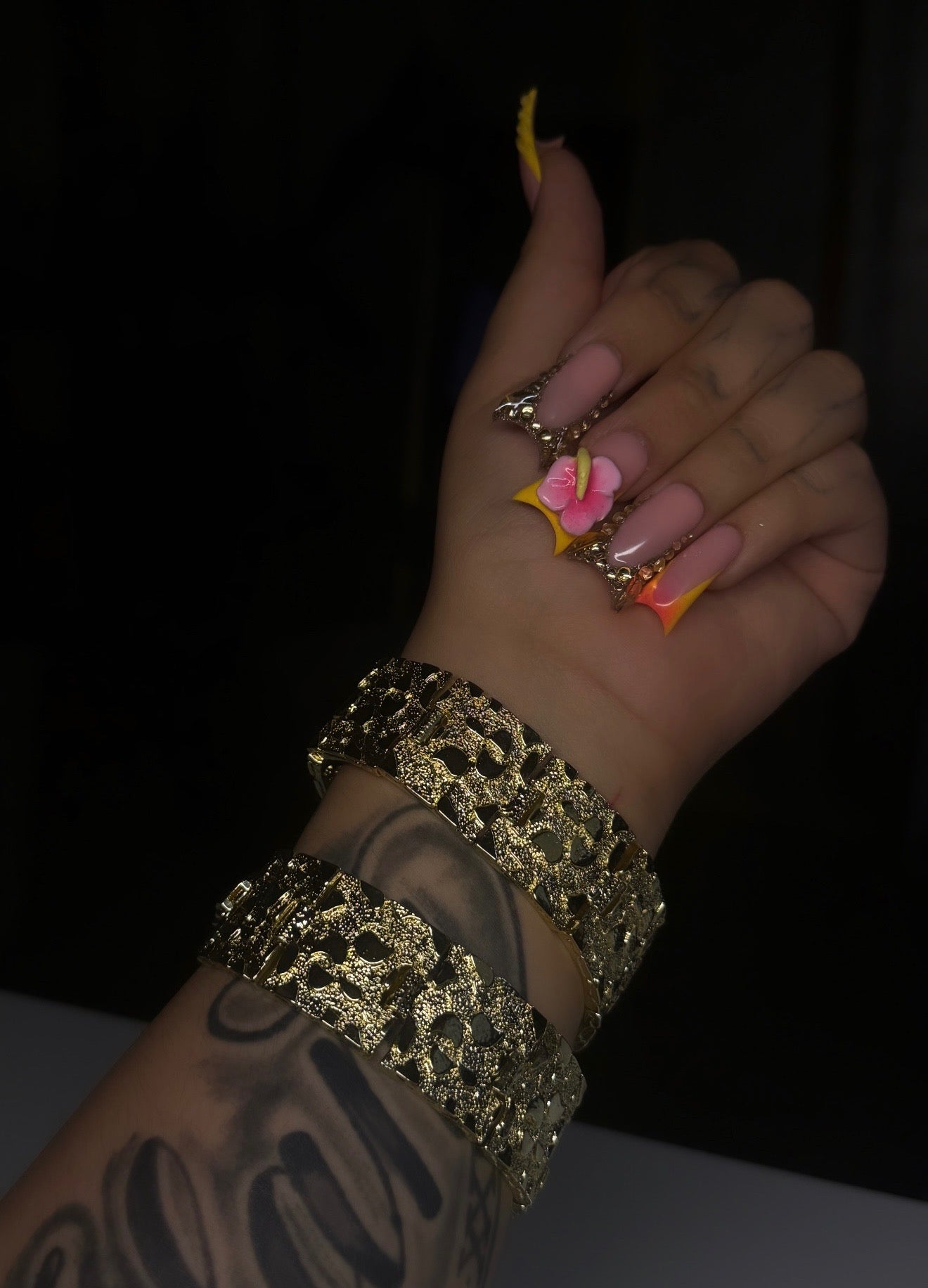 25mm Gold Nugget Bracelet