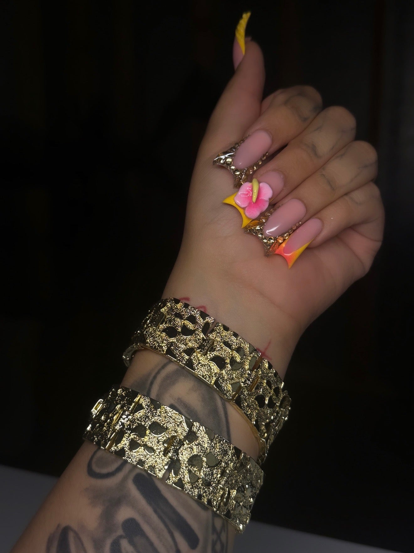 25mm Gold Nugget Bracelet