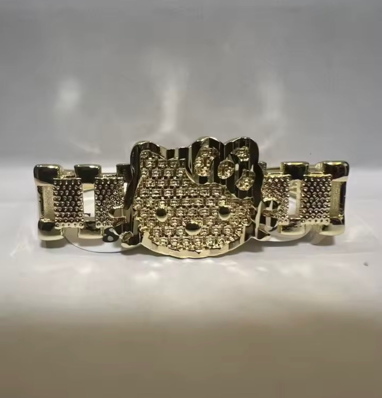 HK Head Two-Finger Nugget Ring