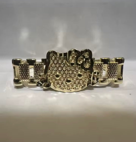 HK Head Two-Finger Nugget Ring
