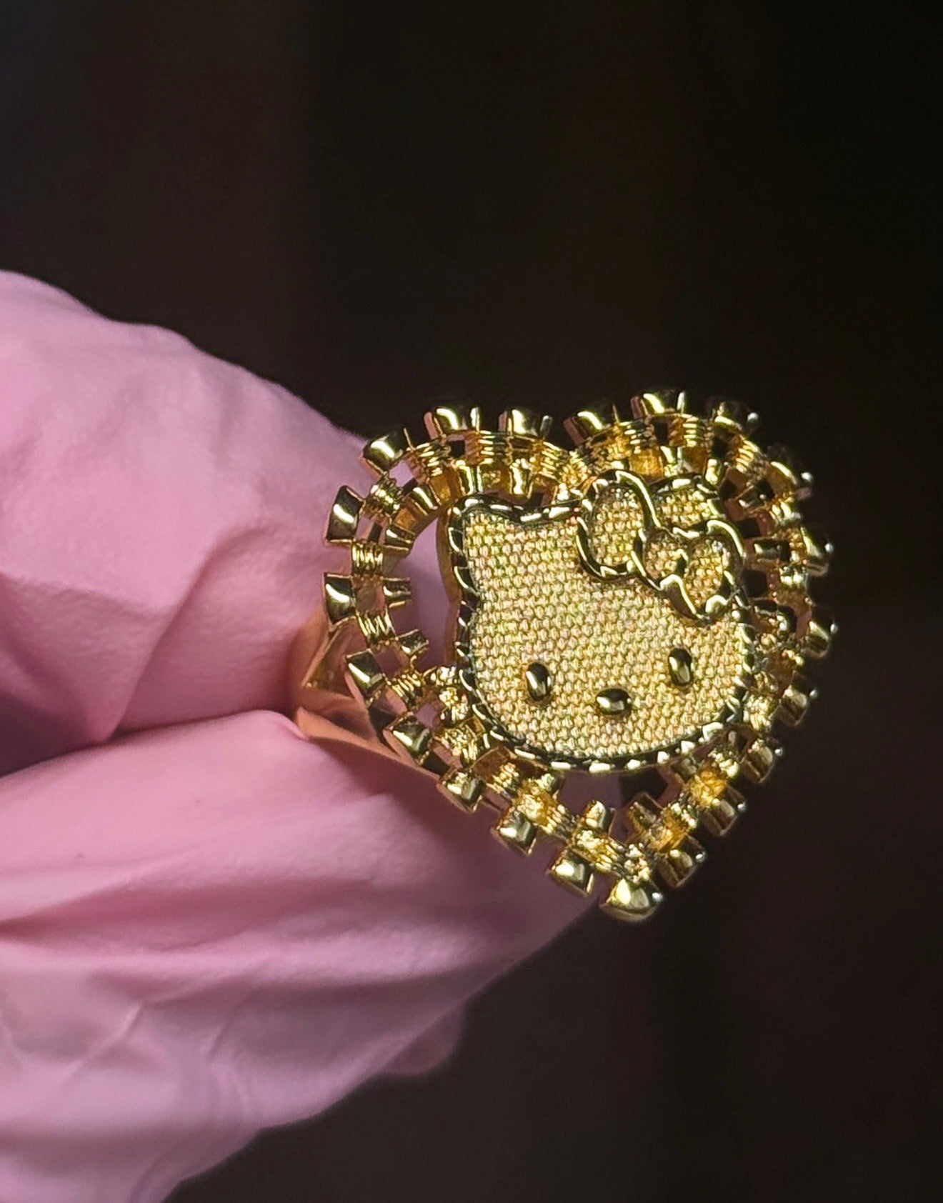 HK Heart Nugget Ring
